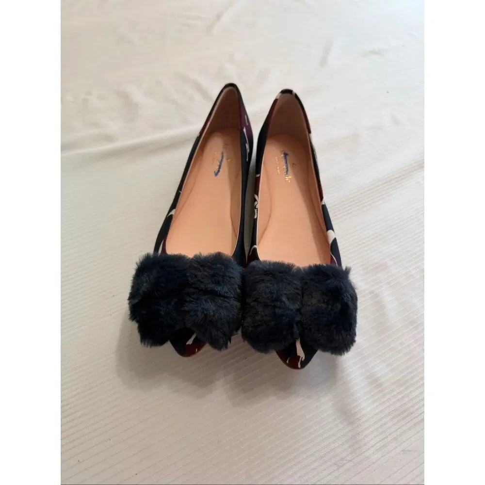 Kate Spade Elen Navy Multi Flats Size 7 New